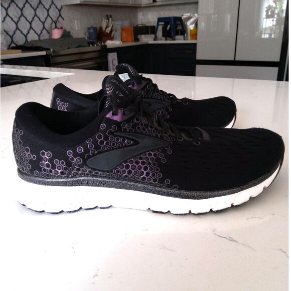 Brooks Glycerin 17 running athletic shoes blk/purple colorway women's size 8.5 - Picture 2 of 12